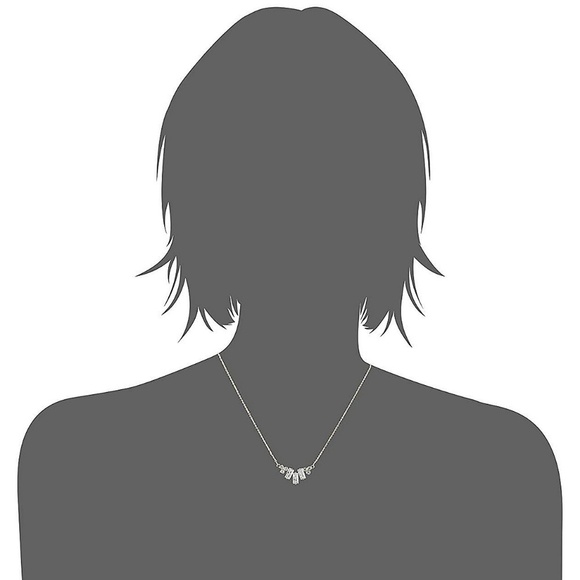 CZ Kenneth Jay Lane Gold Baguette Cluster Necklace - Picture 2 of 2